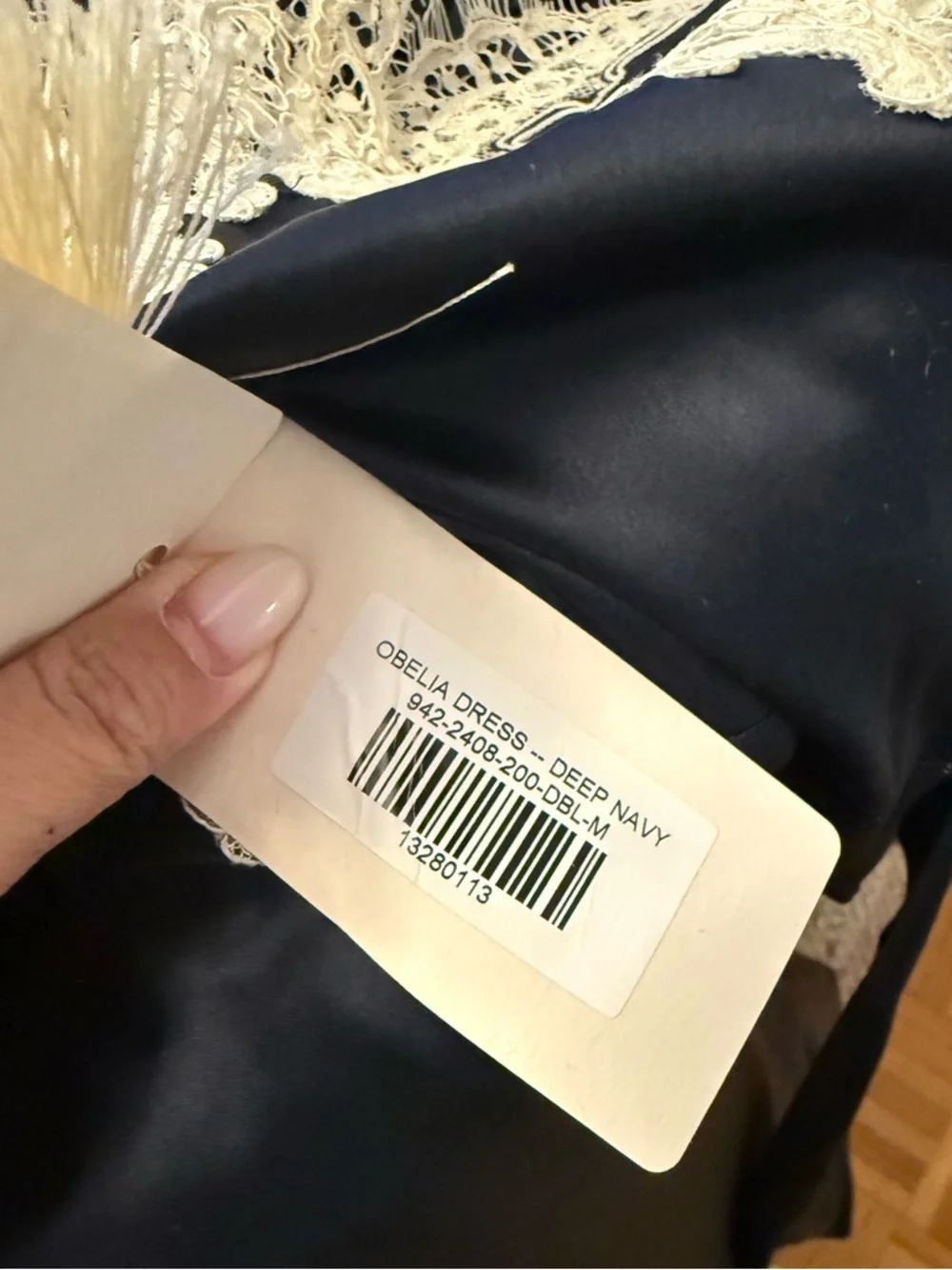 NWT Doen Obelia Dress in Navy - Picture 6 of 10